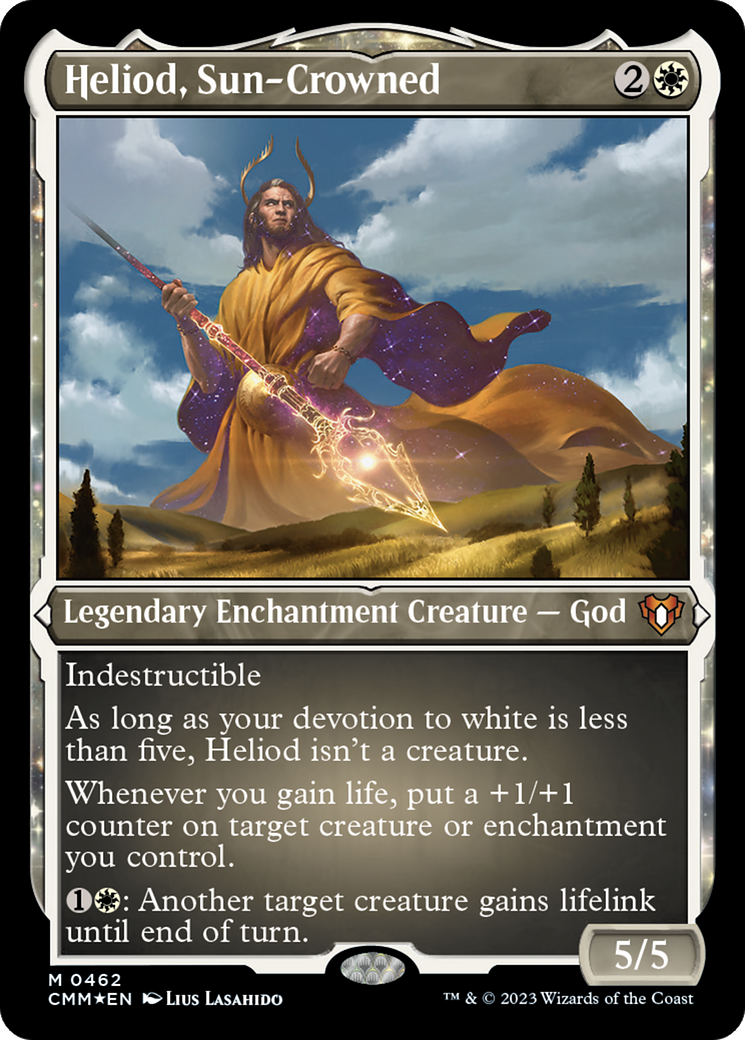 Heliod, Sun-Crowned (CMM-462)  Etched Foil - Commander Masters: (enchantment)