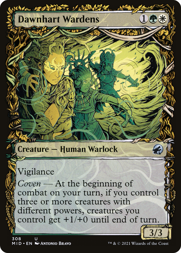 Dawnhart Wardens (Showcase) (MID-308)  Foil - Innistrad: Midnight Hunt: (Showcase)