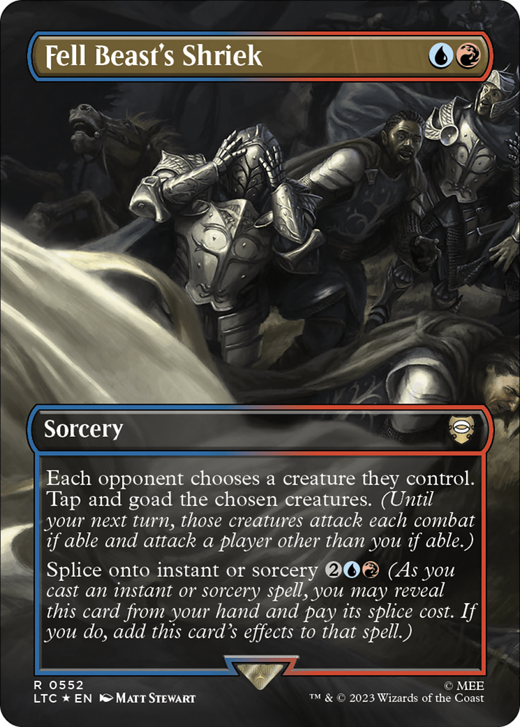Fell Beast's Shriek (Borderless) (Surge Foil) (LTC-552)  Foil - Tales of Middle-earth Commander
