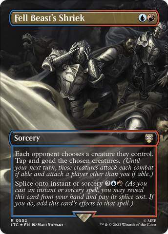 Fell Beast's Shriek (Borderless) (Surge Foil) (LTC-552)  Foil - Tales of Middle-earth Commander