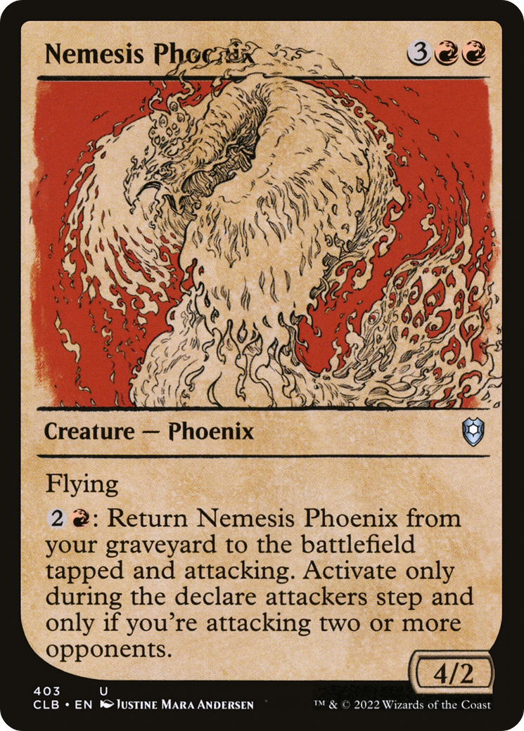 Nemesis Phoenix (Showcase) (CLB-403)  Foil - Commander Legends: Battle for Baldur's Gate: (Showcase)