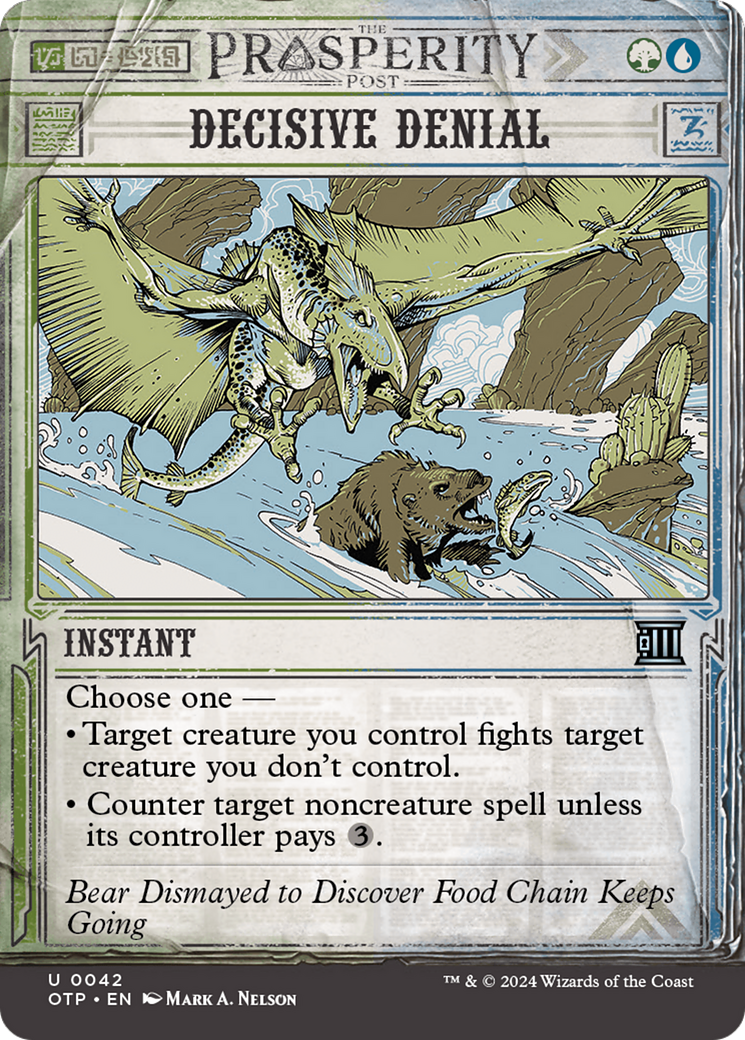 Decisive Denial (OTP-042)  Foil - Breaking News: (Showcase) (Borderless)
