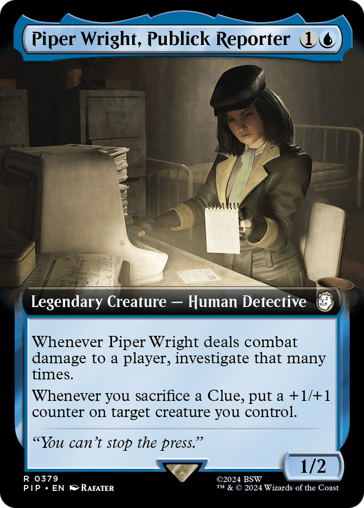 Piper Wright, Publick Reporter (Extended Art) (PIP-379) - Fallout: (Extended Art) Foil