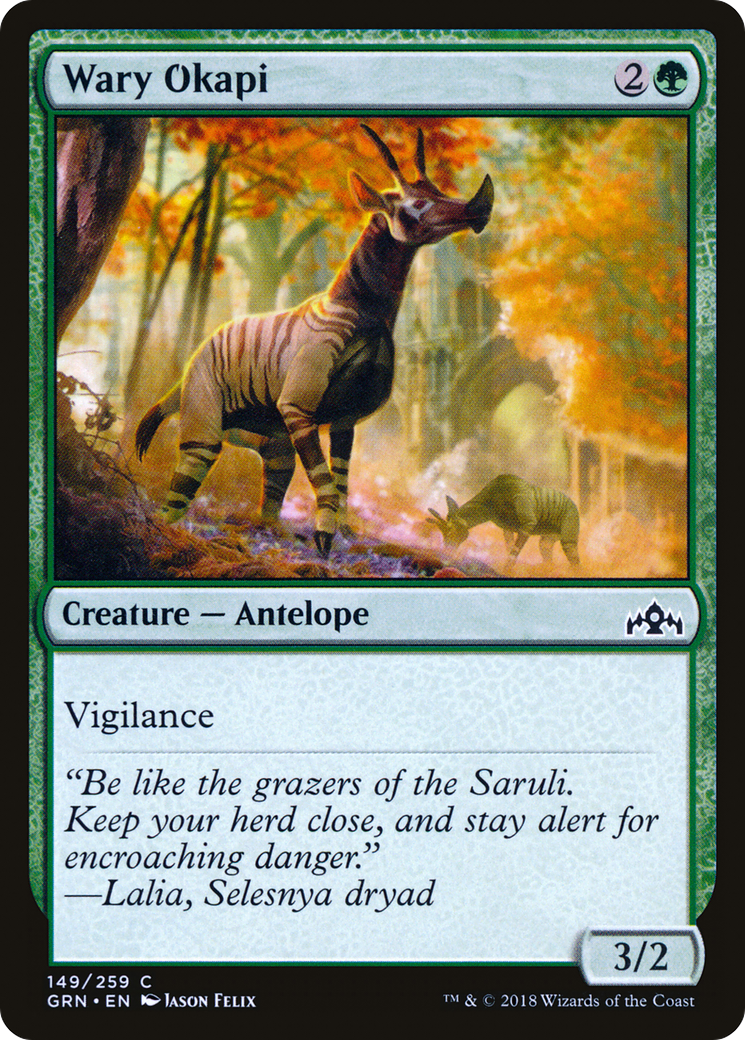 Wary Okapi (GRN-149)  Foil - Guilds of Ravnica