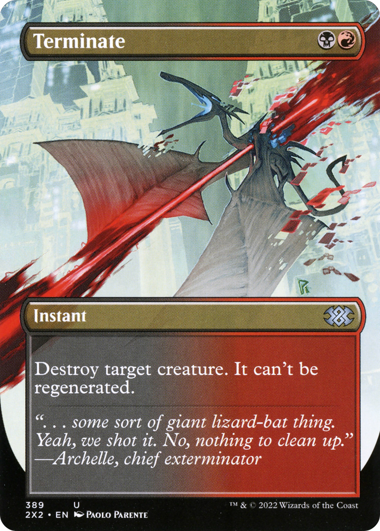 Terminate (Borderless) (2X2-389)  Foil - Double Masters 2022