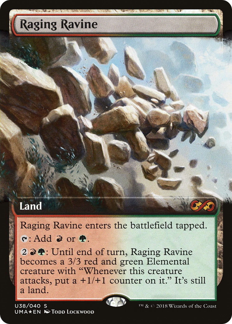 Raging Ravine (UMA:BT-U38) - Ultimate Box Topper: (Extended Art) Foil
