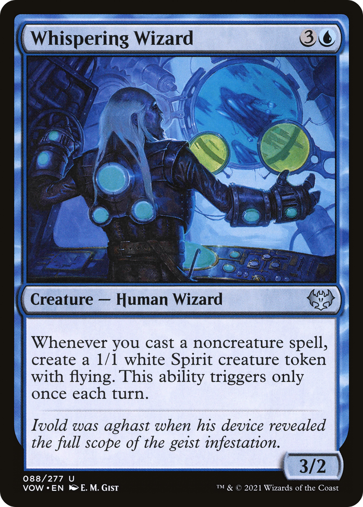 Whispering Wizard (VOW-088)  Foil - Innistrad: Crimson Vow