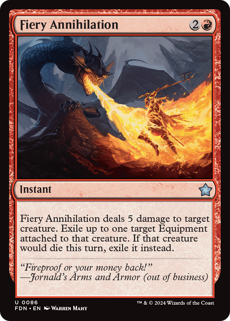 Fiery Annihilation (FDN-086)  Foil - Foundations