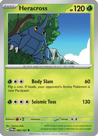 Heracross 008 - Reverse Holofoil SV06 Twilight Masquerade