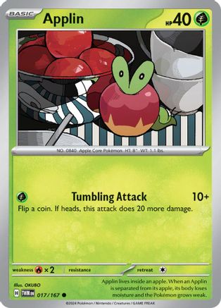 Applin 017/167 - Reverse Holofoil SV06 Twilight Masquerade