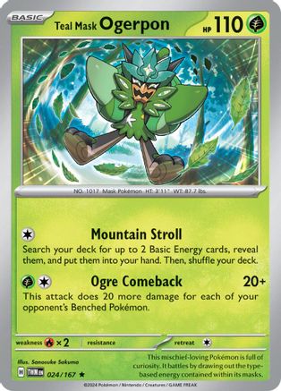 Teal Mask Ogerpon 024/167 - Holofoil SV06 Twilight Masquerade