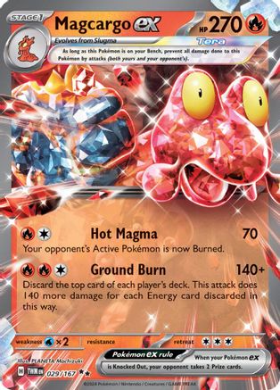 Magcargo ex 029/167 - Holofoil SV06 Twilight Masquerade