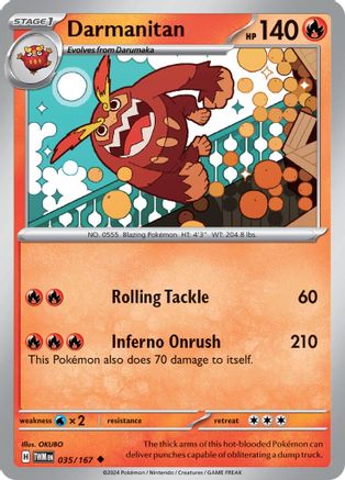 Darmanitan 035/167 - Reverse Holofoil SV06 Twilight Masquerade