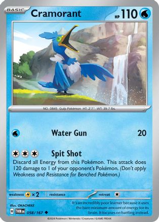 Cramorant 058/167 - Reverse Holofoil SV06 Twilight Masquerade