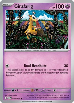 Girafarig 083 - Reverse Holofoil SV06 Twilight Masquerade