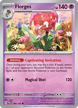 Florges 088 - Reverse Holofoil SV06 Twilight Masquerade