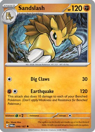 Sandslash 098 - Reverse Holofoil SV06 Twilight Masquerade