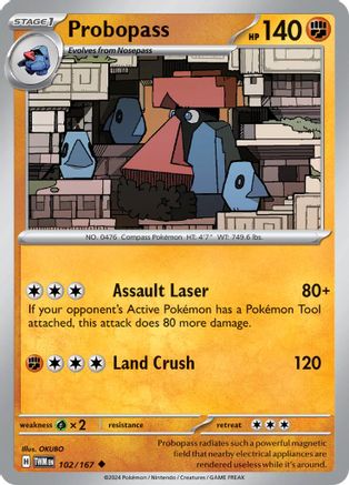 Probopass 102/167 - Reverse Holofoil SV06 Twilight Masquerade