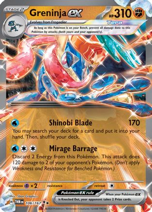 Greninja ex 106/167 - Holofoil SV06 Twilight Masquerade
