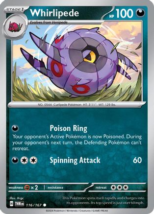 Whirlipede 116 - Reverse Holofoil SV06 Twilight Masquerade