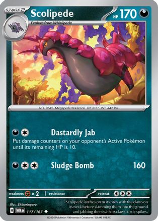 Scolipede 117/167 - Reverse Holofoil SV06 Twilight Masquerade