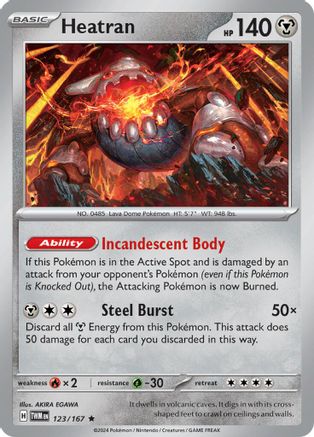 Heatran 123 - Reverse Holofoil SV06 Twilight Masquerade