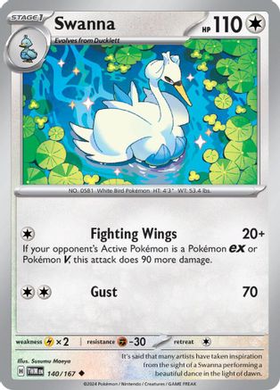 Swanna 140/167 - Reverse Holofoil SV06 Twilight Masquerade