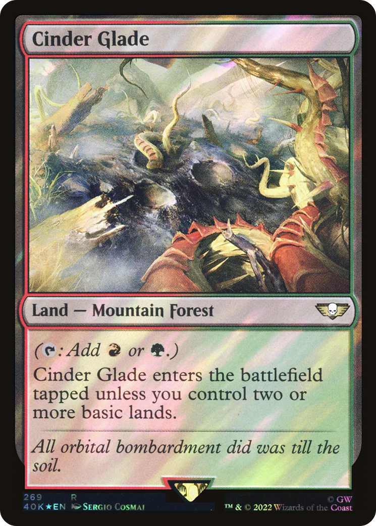 Cinder Glade (Surge Foil) (40K-269)  Foil - Warhammer 40,000 Commander