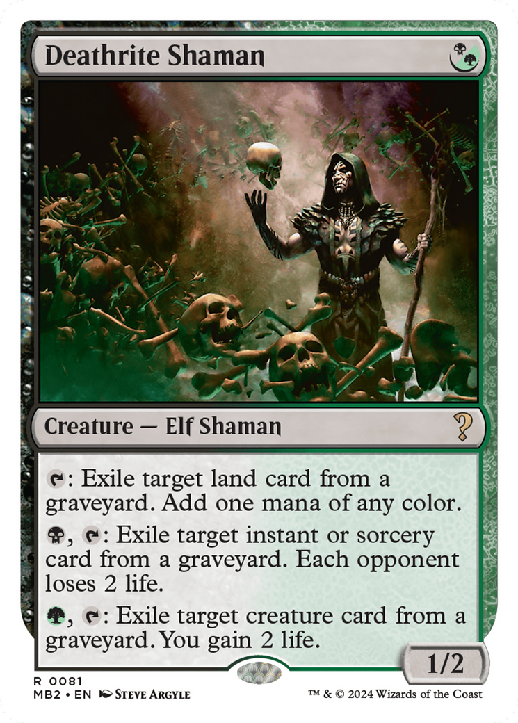 Deathrite Shaman (White Border) (MB2-081)  - Mystery Booster 2