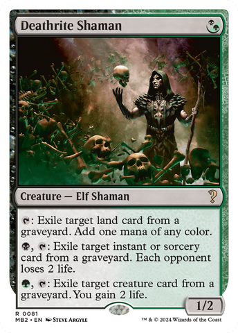 Deathrite Shaman (White Border) (MB2-081)  - Mystery Booster 2