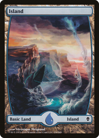 Island (236) - Full Art (ZEN-236) - Zendikar Foil