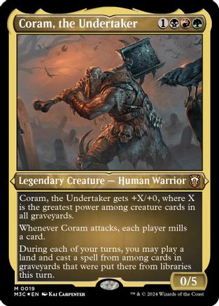 Coram, the Undertaker (Foil Etched) (M3C-019)  Foil - Modern Horizons 3 Commander