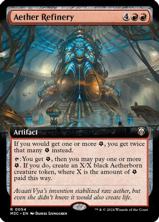 Aether Refinery (Extended Art) (Ripple Foil) (M3C-054)  Foil - Modern Horizons 3 Commander