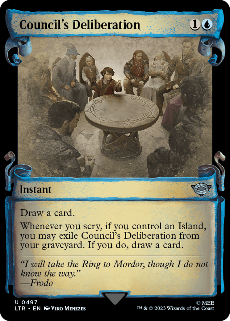 Council's Deliberation (Showcase Scrolls) (LTR-497)  Foil - The Lord of the Rings: Tales of Middle-earth: (Showcase)