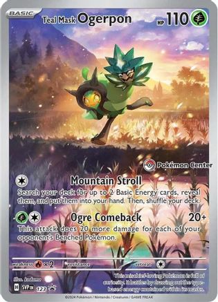 Teal Mask Ogerpon 123  - Holofoil SV Scarlet & Violet Promo Cards - Pokemon Center Promo