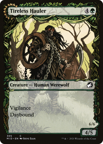 Tireless Hauler (Showcase) (MID-305)  - Innistrad: Midnight Hunt: (Showcase, Double Faced Transform)