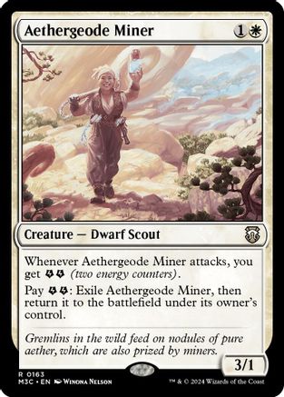 Aethergeode Miner (Ripple Foil) (M3C-163)  Foil - Modern Horizons 3 Commander
