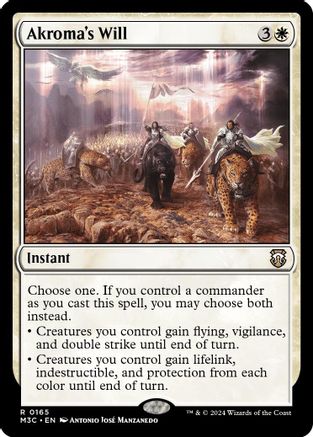 Akroma's Will (Ripple Foil) (M3C-165)  Foil - Modern Horizons 3 Commander