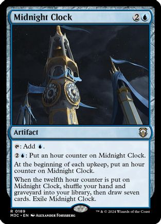 Midnight Clock (Ripple Foil) (M3C-189)  Foil - Modern Horizons 3 Commander