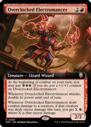 Overclocked Electromancer (Extended Art) (Ripple Foil) (M3C-058)  Foil - Modern Horizons 3 Commander