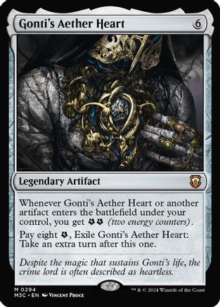Gonti's Aether Heart (Ripple Foil) (M3C-294)  Foil - Modern Horizons 3 Commander