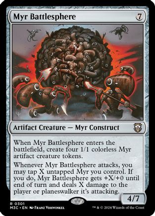 Myr Battlesphere (Ripple Foil) (M3C-301)  Foil - Modern Horizons 3 Commander