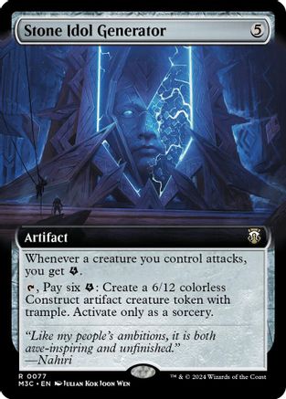 Stone Idol Generator (Extended Art) (Ripple Foil) (M3C-077)  Foil - Modern Horizons 3 Commander