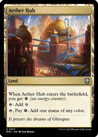 Aether Hub (Ripple Foil) (M3C-317)  Foil - Modern Horizons 3 Commander