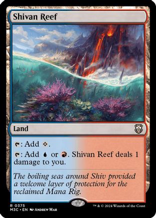 Shivan Reef (Ripple Foil) (M3C-375)  Foil - Modern Horizons 3 Commander