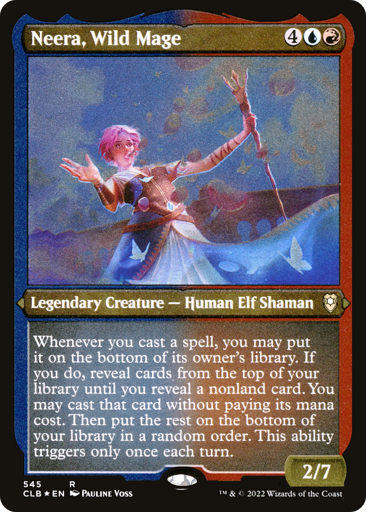 Neera, Wild Mage (CLB-545)  Etched Foil - Commander Legends: Battle for Baldur's Gate