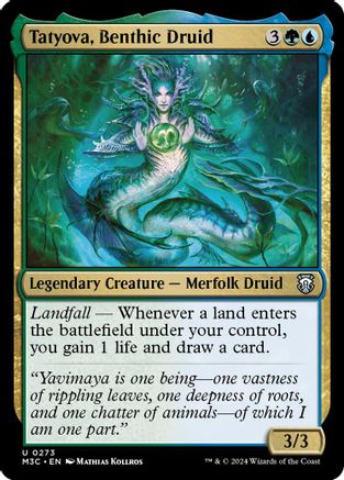 Tatyova, Benthic Druid (Ripple Foil) (M3C-273)  Foil - Modern Horizons 3 Commander