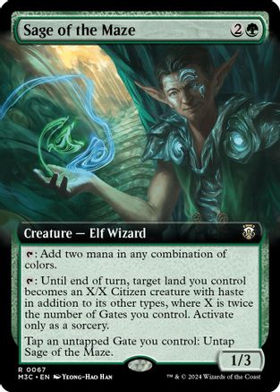Sage of the Maze (Extended Art) (Ripple Foil) (M3C-067)  Foil - Modern Horizons 3 Commander