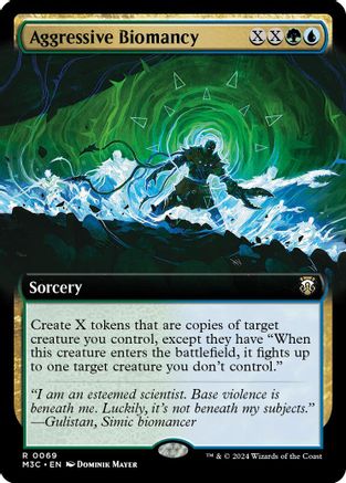 Aggressive Biomancy (Extended Art) (Ripple Foil) (M3C-069)  Foil - Modern Horizons 3 Commander