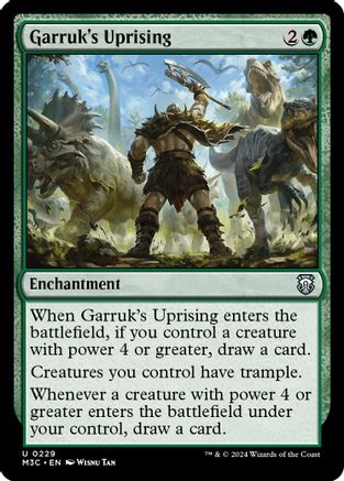 Garruk's Uprising (Ripple Foil) (M3C-229)  Foil - Modern Horizons 3 Commander